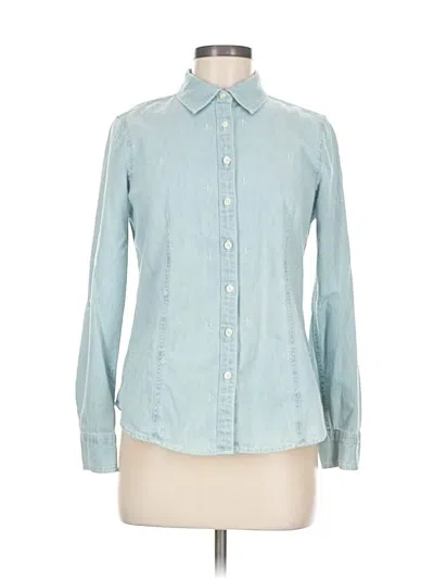 Pre-owned Talbots Long Sleeve Blouse In Blue