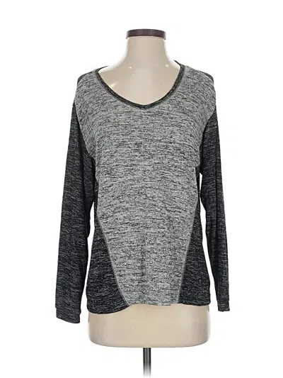 Pre-owned Nicole Miller Long Sleeve T-shirt In Gray