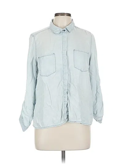 Pre-owned &denim By H&m Long Sleeve Button Down Shirt In Blue