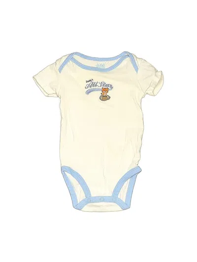 Pre-owned Child Of Mine By Carter's Babies' Short Sleeve Onesie In White