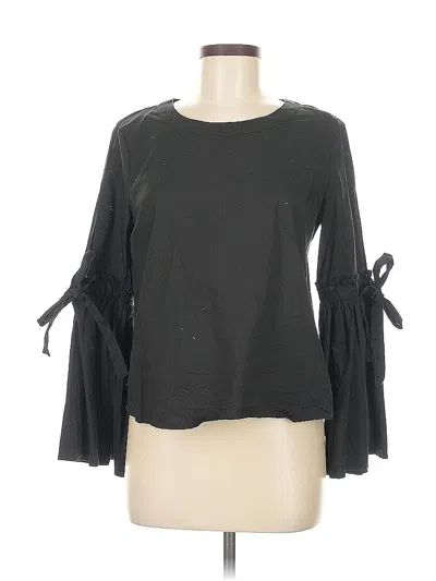 Pre-owned Laundry By Shelli Segal Long Sleeve Blouse In Black