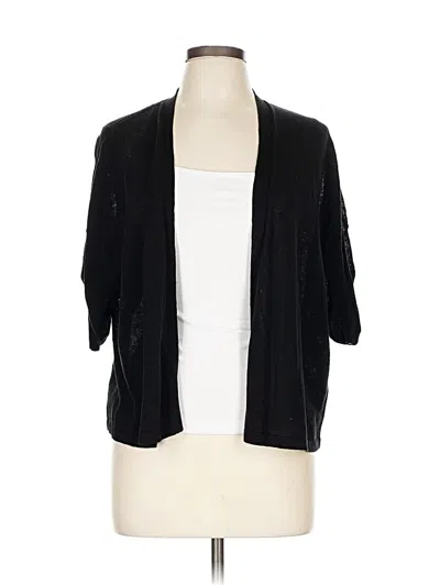 Pre-owned Jjill Cardigan Sweater In Black