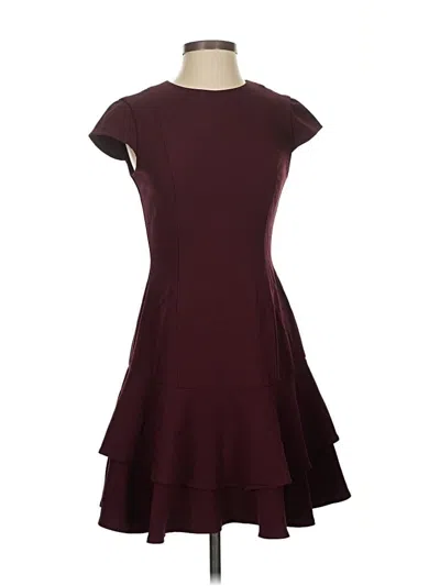 Pre-owned Eliza J Cocktail Dress In Burgundy