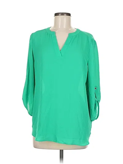 Pre-owned Chaus 3/4 Sleeve Blouse In Green
