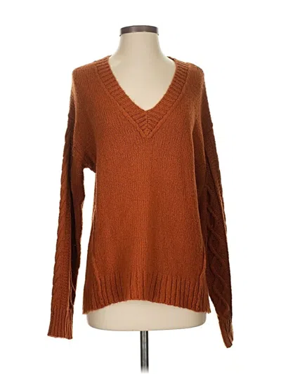 Pre-owned Michael Stars Pullover Sweater In Brown