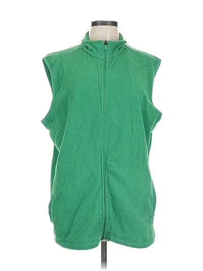 Pre-owned Lands' End Vest In Green