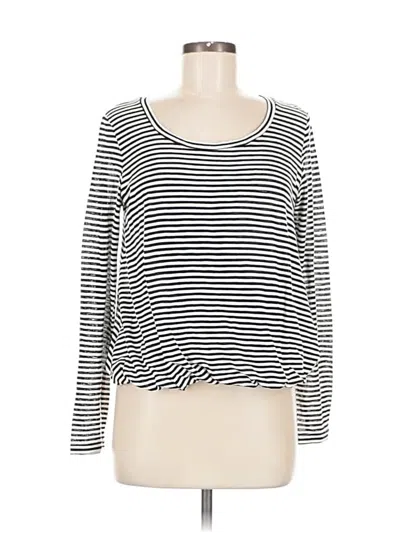 Pre-owned Mustard Seed Long Sleeve Top Ivory Boatneck Tops In White