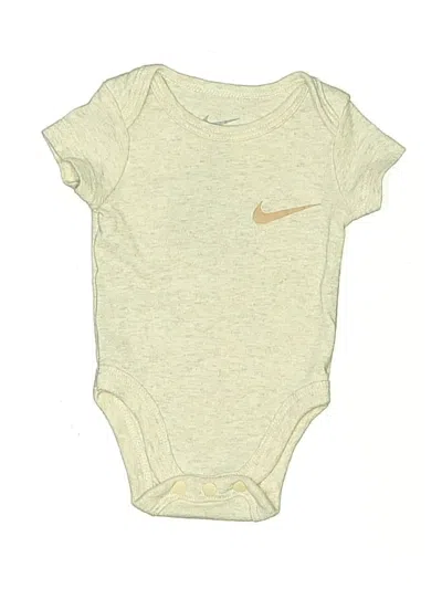 Pre-owned Nike Babies' Short Sleeve Onesie In Gold