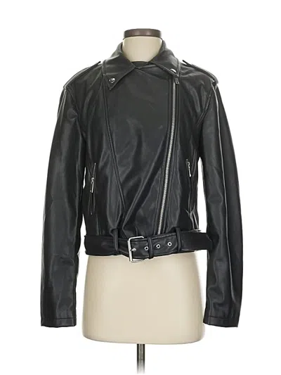 Pre-owned Forever 21 Faux Leather Jacket In Black