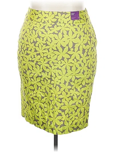 Pre-owned Lane Bryant Casual Skirt In Yellow