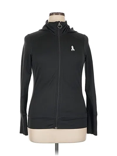 Pre-owned New Balance Zip Up Hoodie In Black