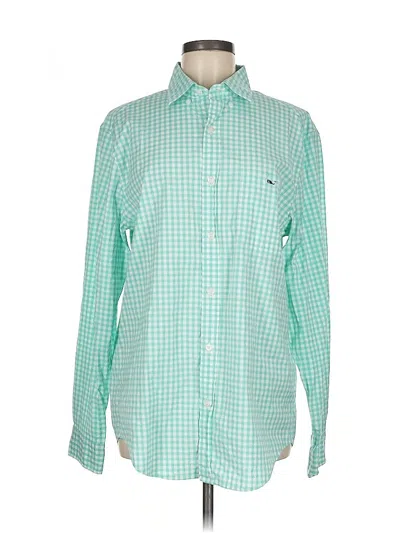 Pre-owned Vineyard Vines Long Sleeve Button Down Shirt In Blue