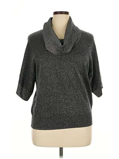 Pre-owned Michael Michael Kors 3/4 Sleeve Top Gray Cowl Neck Tops
