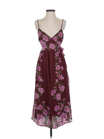 Pre-owned Lulus Cocktail Dress In Burgundy