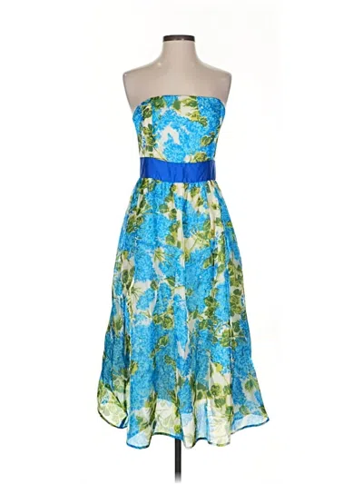 Pre-owned Flora Bea Nyc Cocktail Dress In Blue