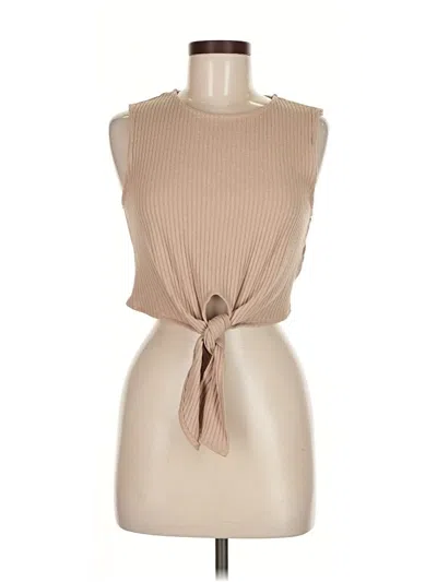 Pre-owned Trafaluc By Zara Sleeveless Blouse In Brown