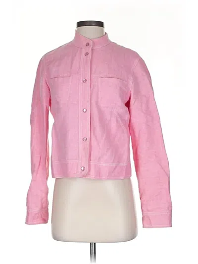 Pre-owned Jjill Long Sleeve Button Down Shirt In Pink