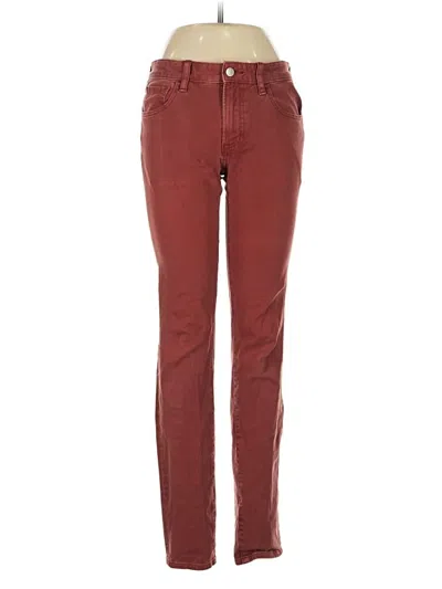 Pre-owned Uniqlo Jeans In Burgundy