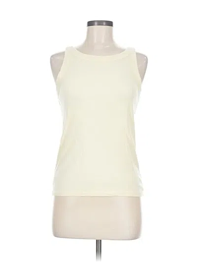 Pre-owned Ann Taylor Loft Sleeveless T-shirt In White