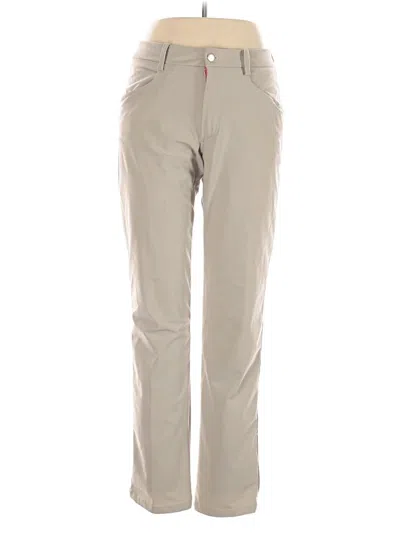 Pre-owned Lululemon Athletica Khaki Pant In White