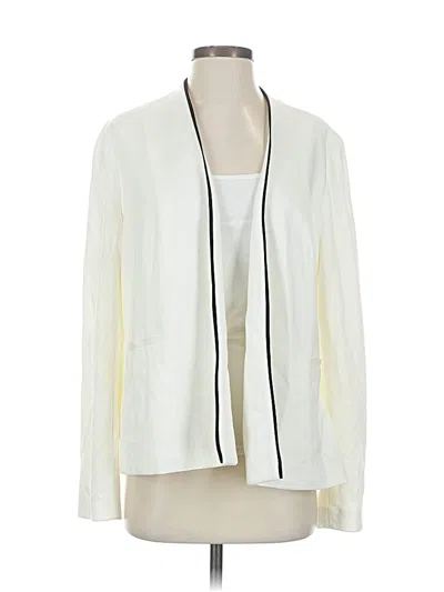 Pre-owned Jjill Blazer Jacket In White