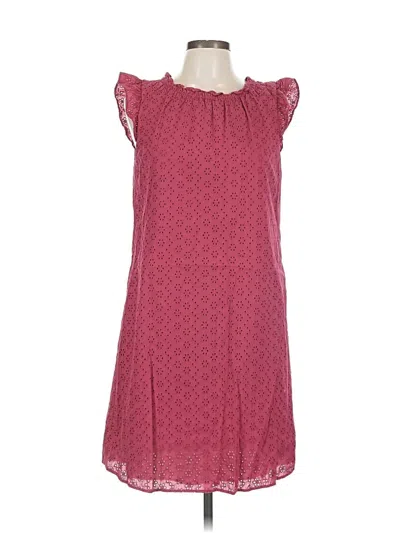 Pre-owned Ann Taylor Loft Outlet Casual Dress In Burgundy