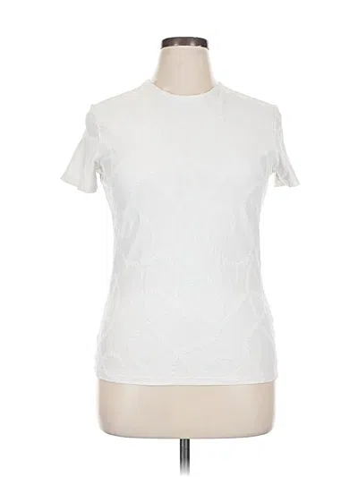 Pre-owned J. Mclaughlin Short Sleeve T-shirt In White