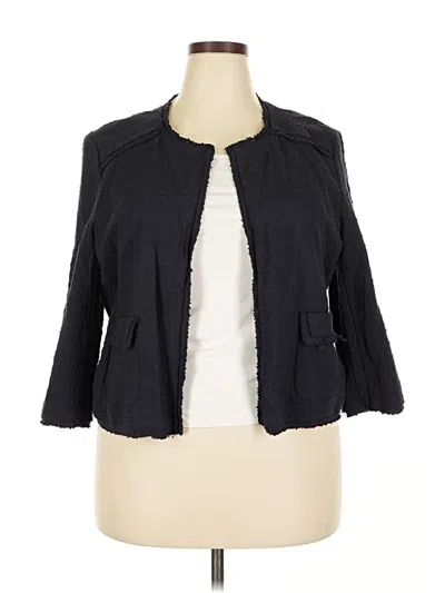 Pre-owned Ann Taylor Blazer Jacket In Gray