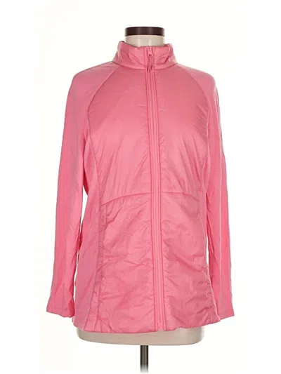 Pre-owned Weekends By Chico's Track Jacket In Pink
