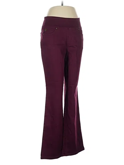 Pre-owned Belle By Kim Gravel Dress Pants In Burgundy