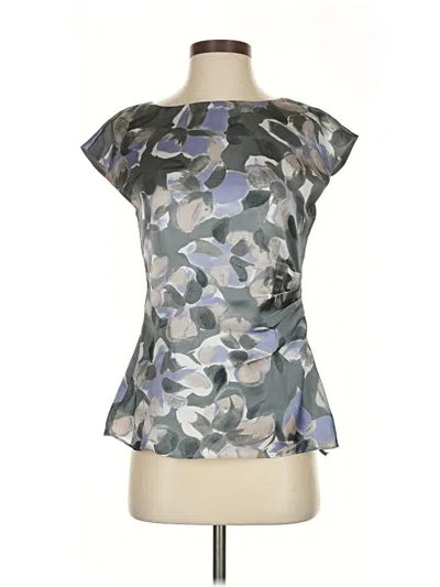 Pre-owned Banana Republic Short Sleeve Blouse In Gray