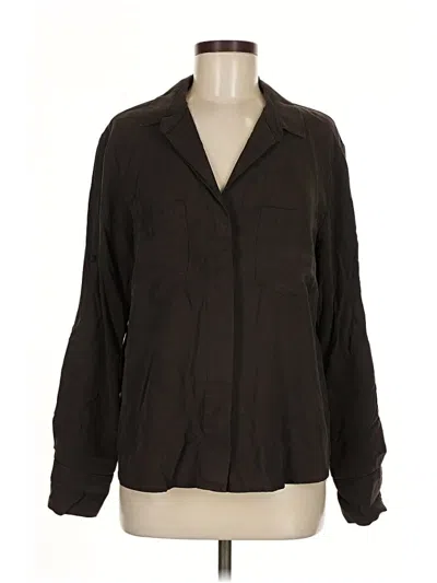 Pre-owned Bella Dahl Long Sleeve Button Down Shirt In Brown