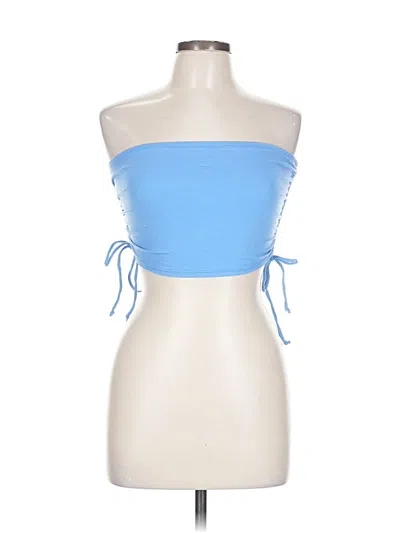Pre-owned Urban Renewal Tube Top Blue Strapless Neckline Tops