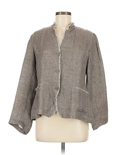 Pre-owned Eileen Fisher Jacket In Gray
