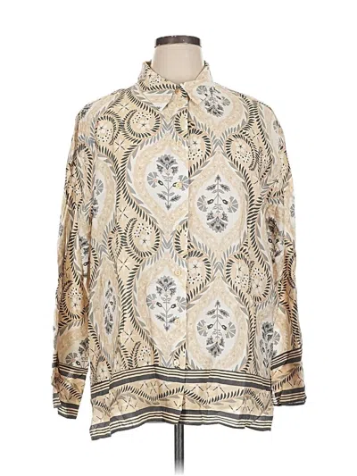 Pre-owned H&m Long Sleeve Blouse In White