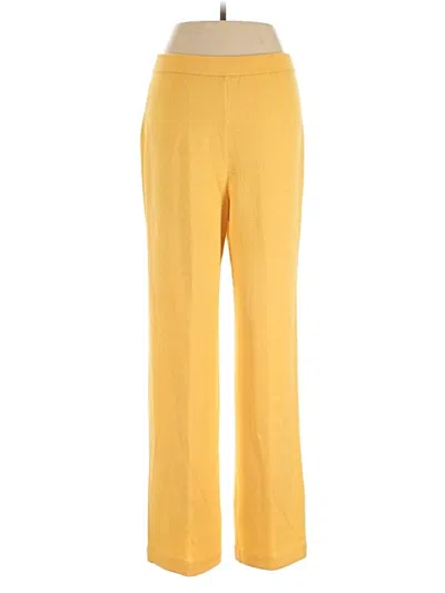 Pre-owned St John Casual Pants In Yellow