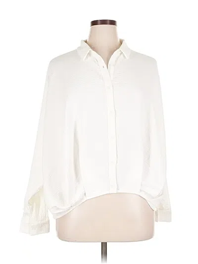 Pre-owned Patrizia Luca 3/4 Sleeve Blouse In White