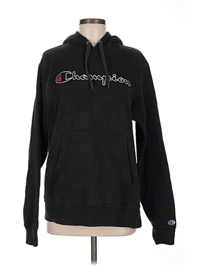 Pre-owned Champion Pullover Hoodie In Black