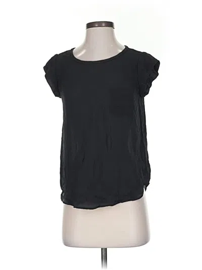 Pre-owned Joie Short Sleeve Top Black Scoop Neck Tops