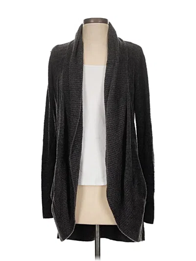Pre-owned Barefoot Dreams Cozychic Lite Cardigan Sweater In Gray