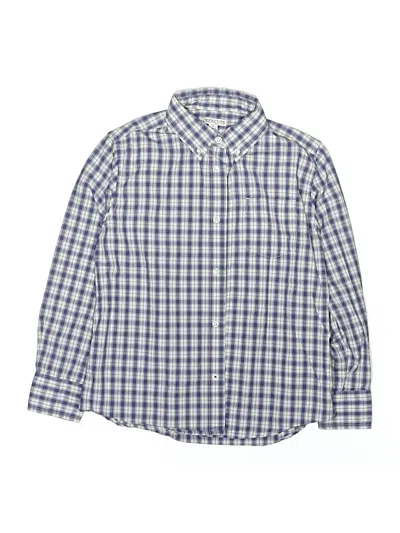 Pre-owned Crewcuts Kids' Long Sleeve Button Down Shirt In Blue