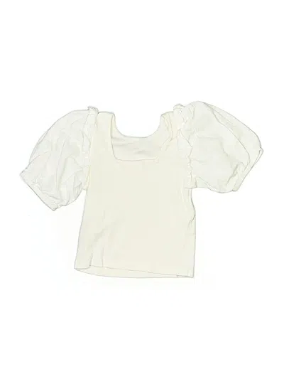 Pre-owned Zara Kids' Short Sleeve Blouse In White