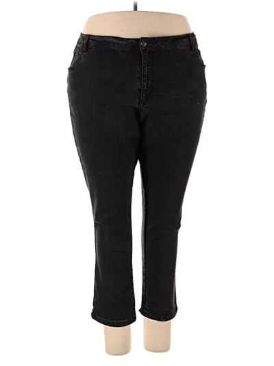 Pre-owned Woman Within Jeans In Black