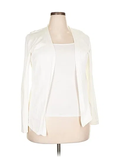 Pre-owned Maurices Cardigan Sweater In White