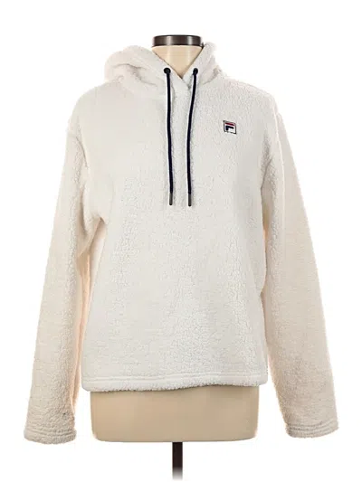 Pre-owned Fila Fleece Jacket In White
