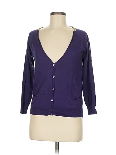 Pre-owned Hartford Silk Cardigan Sweater In Purple