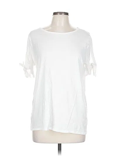 Pre-owned Ann Taylor Loft Short Sleeve T-shirt In White