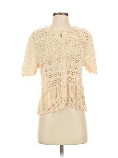 Pre-owned Zara Cardigan Sweater In White