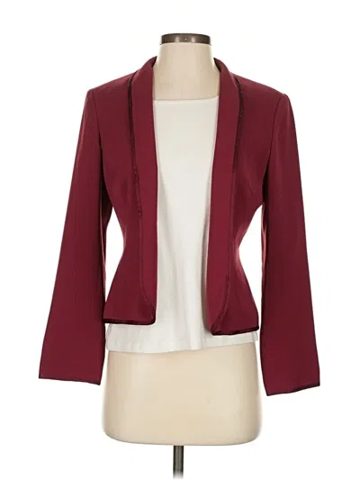 Pre-owned Jones New York Blazer Jacket In Burgundy