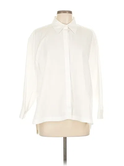 Pre-owned Banana Republic Factory Store Long Sleeve Button Down Shirt In White